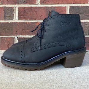vintage dr. martens MIE 8149 heeled cap toe brogue ankle boots